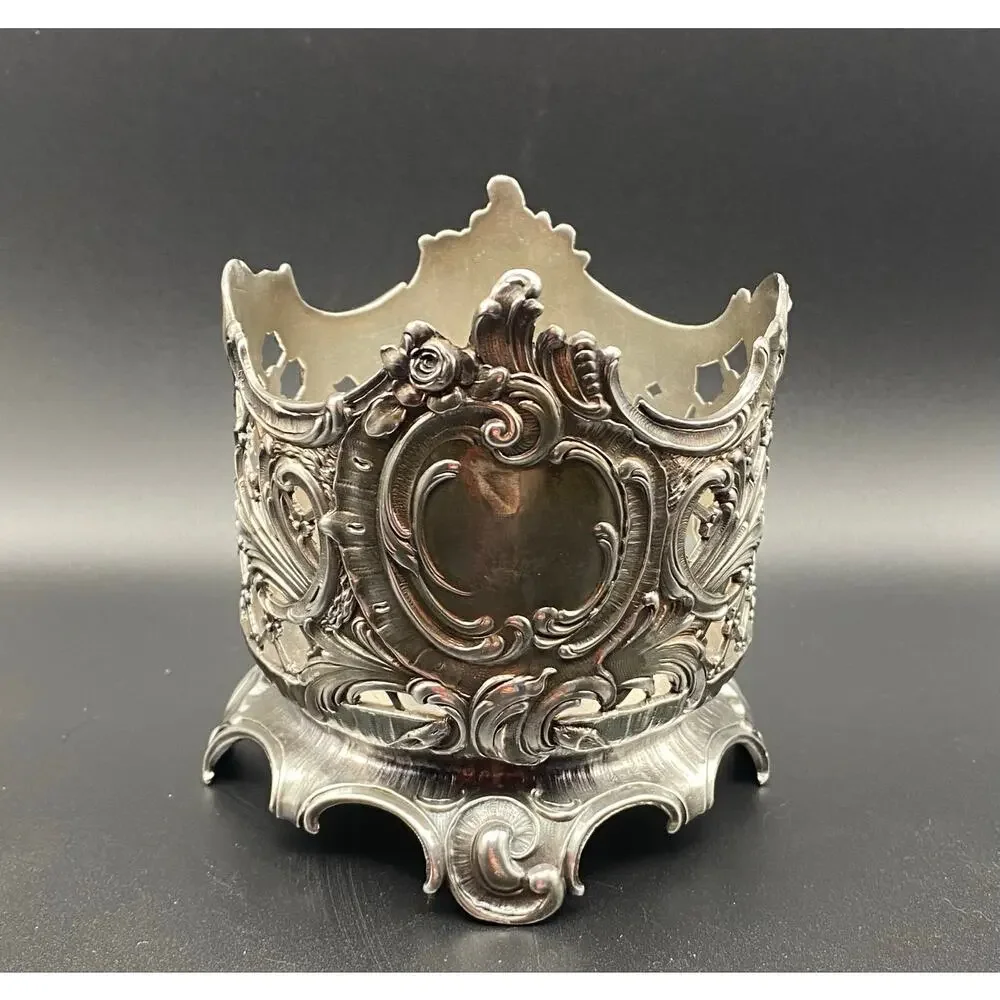 Antique WMF-AS Silver Plate Wine Bottle Coaster / Holder C 1900’s